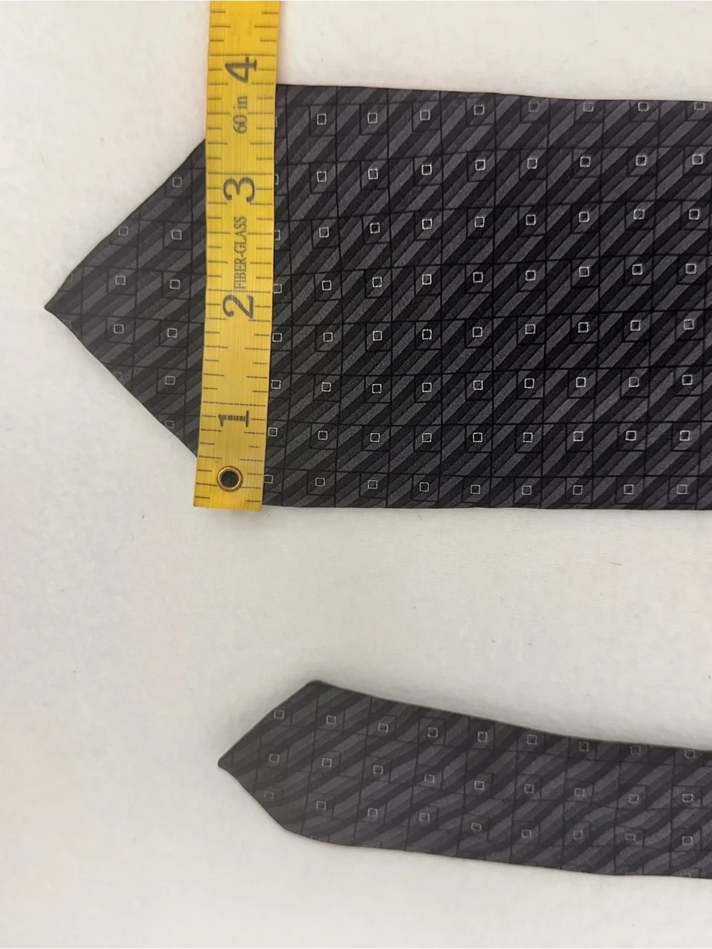 Classic Men's Black Patterned Silk Tie Arrow